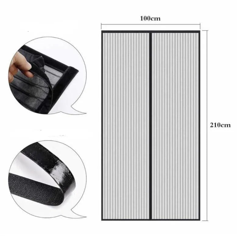 Cortina Mosquitera EcoScreen – Instalación Sin Herramientas, Cierre Magnético, Ideal para Mascotas y Niños