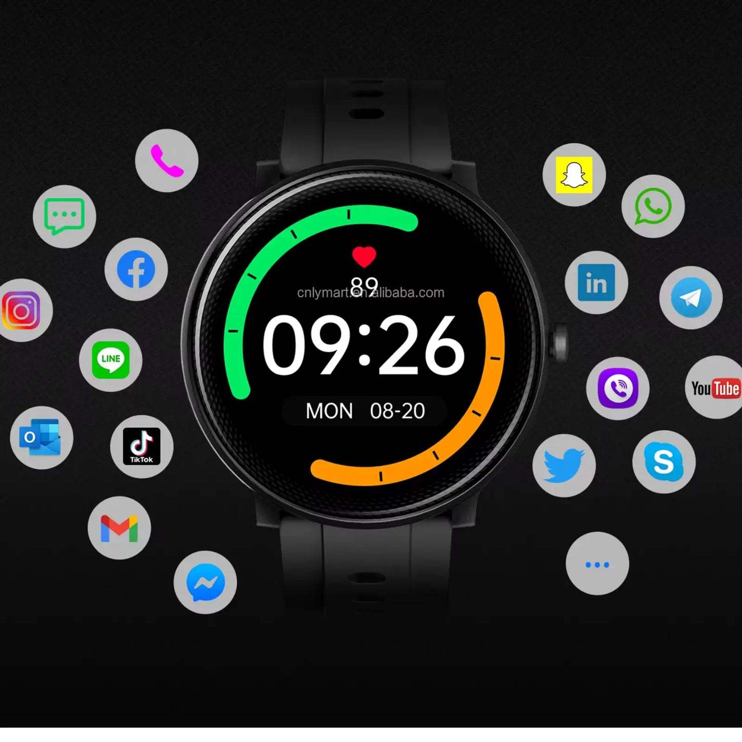 Reloj inteligente PowerWatch 4 con 3 correas - Avanzado con GPS y monitorización de la salud