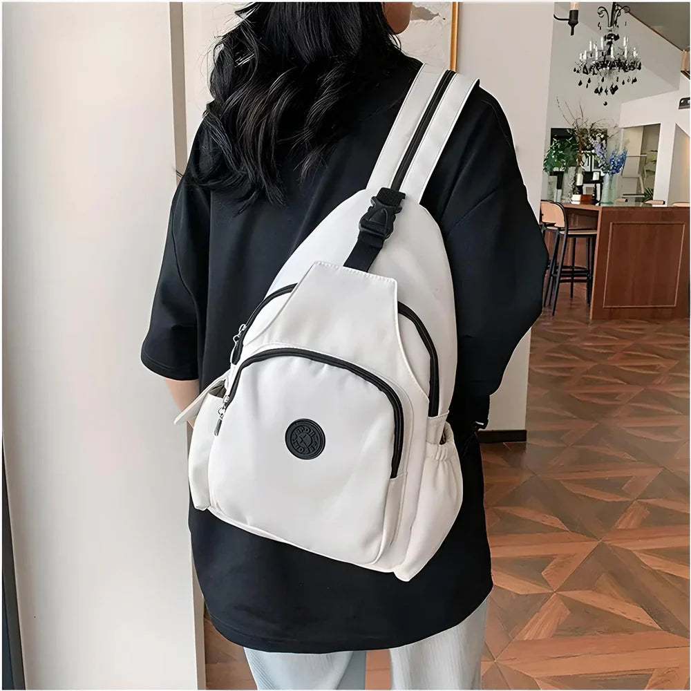 Bolso Compacto Unisex con Correa Cruzada y Cierre Práctico