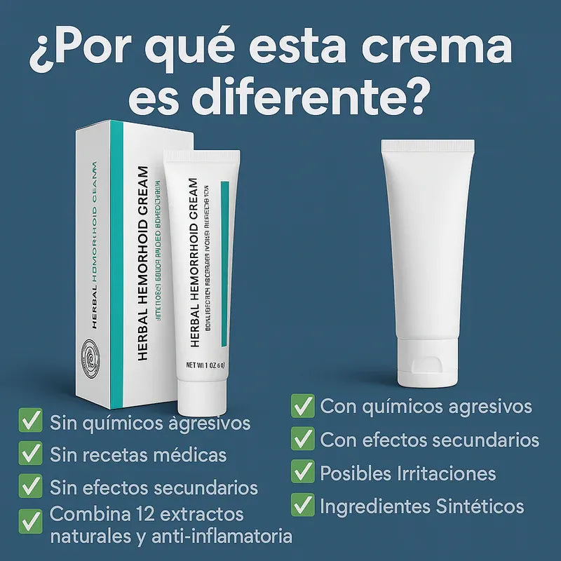 🌿 Crema Herbal hemorrhoid – Alivio Discreto, Seguro y Sin Dolor.