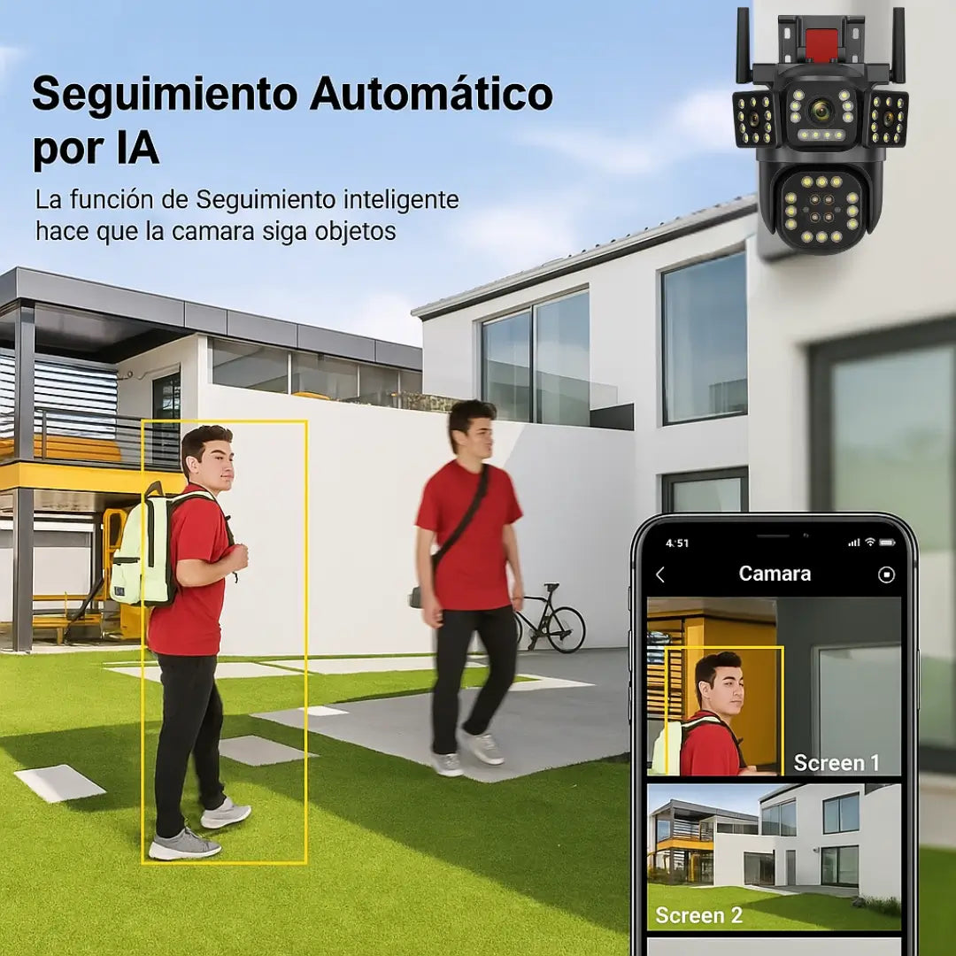 Cámara de Seguridad 3 Lentes