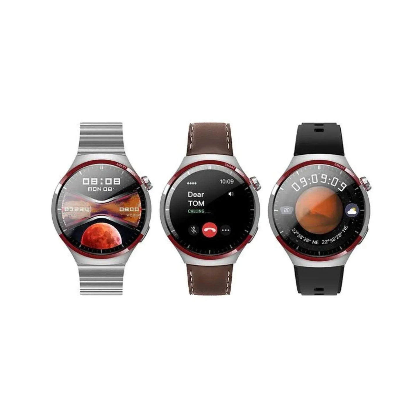 Reloj inteligente PowerWatch 4 con 3 correas - Avanzado con GPS y monitorización de la salud