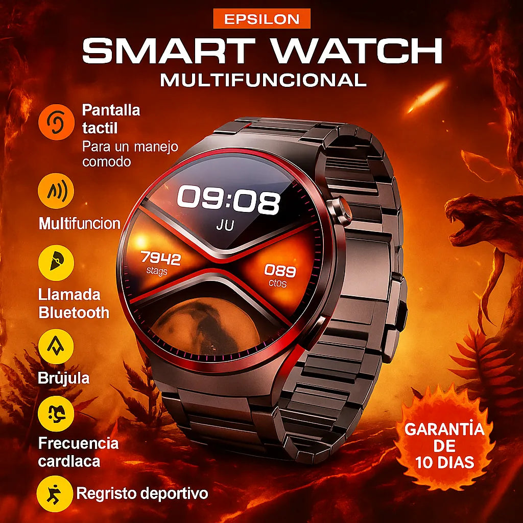 Reloj inteligente PowerWatch 4 con 3 correas - Avanzado con GPS y monitorización de la salud
