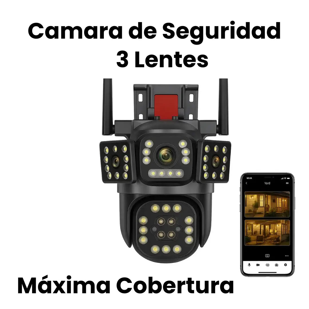 Cámara de Seguridad 3 Lentes