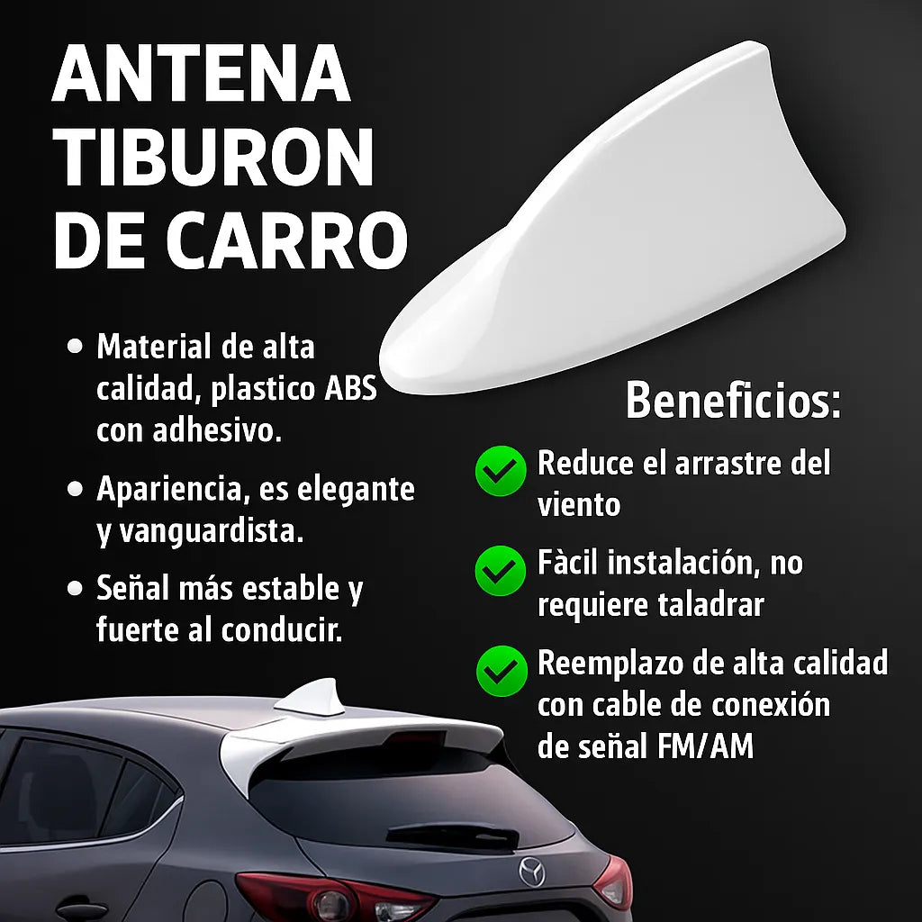 Antena TiburonX™ - Diseño Aerodinámico & Señal Mejorada 🚗💨