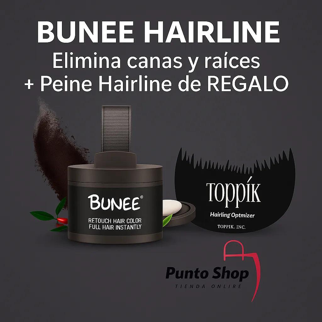 BUNEE® Elimina canas y raíces en segundos + Peine Toppik de REGALO