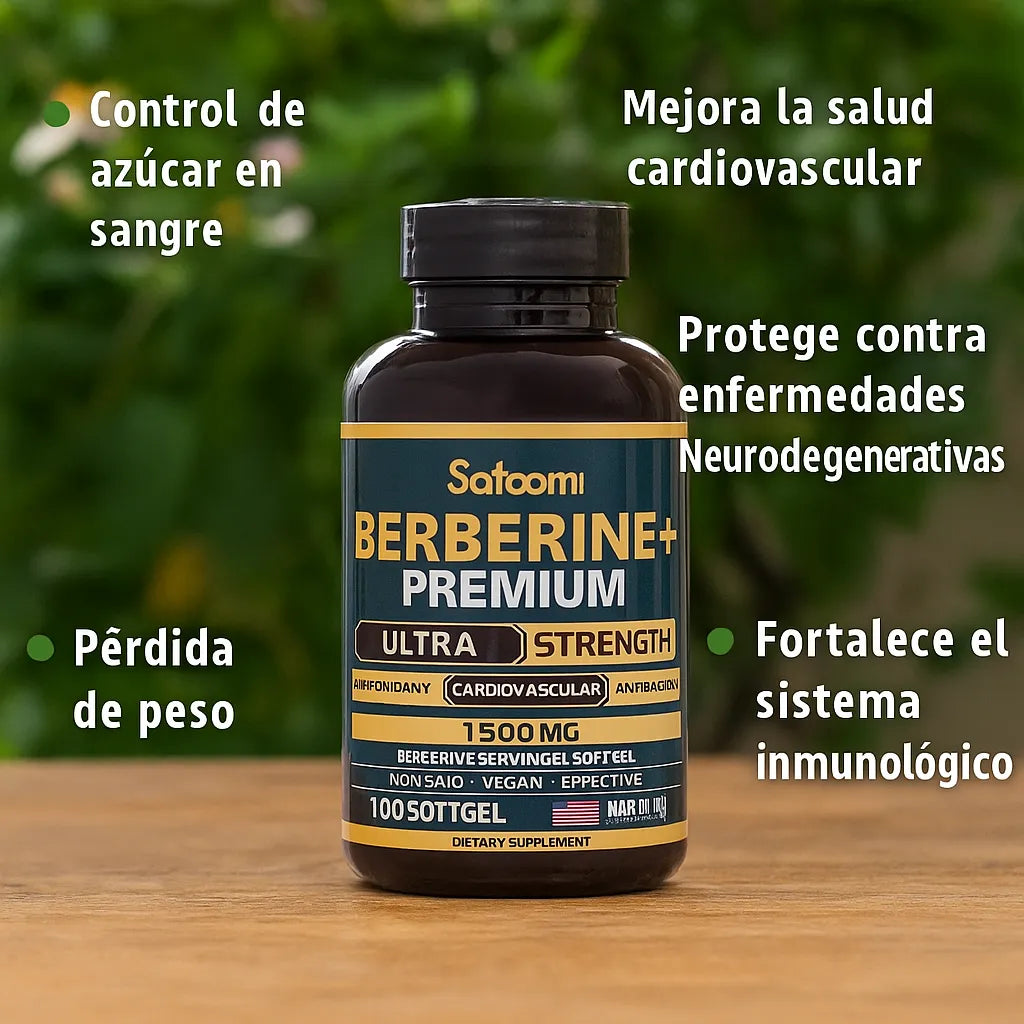 Berberina Pura™ – El poder de la naturaleza en cada cápsula X 1500 MG