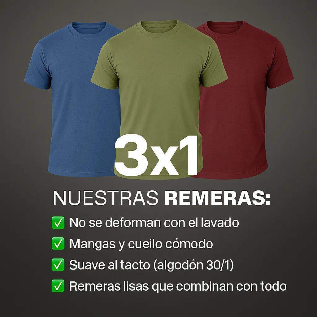 3x1 en Camisetas Frías - IMPORTADAS 🔥 Calidad que Sientes, Precio que Sorprende