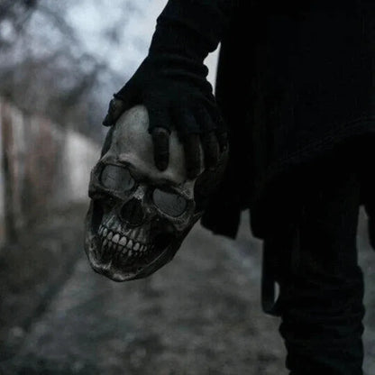 SkullMask™ - Máscara de calavera -cabeza completa con mandíbula móvil y luz led en los ojos