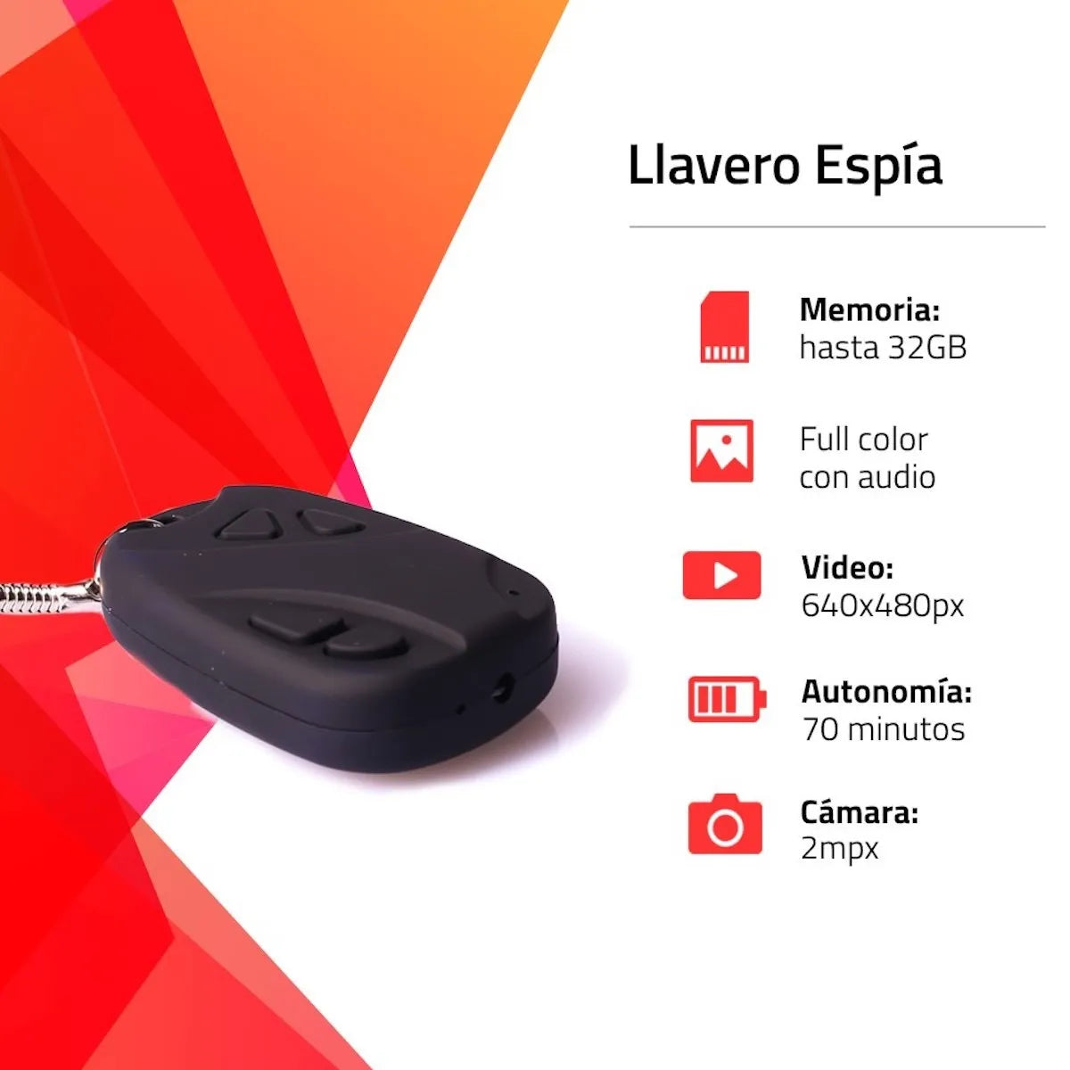 Llavero Mini Cámara discreta "- Tu seguridad, en un llavero 📷🔑"