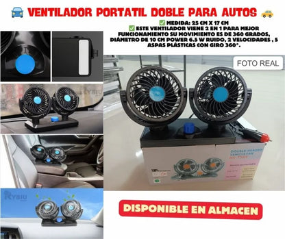 Ventilador 2 en 1 para el carro