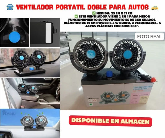 Ventilador 2 en 1 para el carro