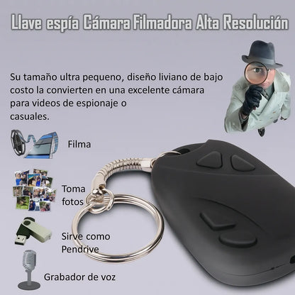 Llavero Mini Cámara discreta "- Tu seguridad, en un llavero 📷🔑"