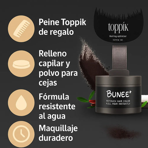 BUNEE® Elimina canas y raíces en segundos + Peine Toppik de REGALO