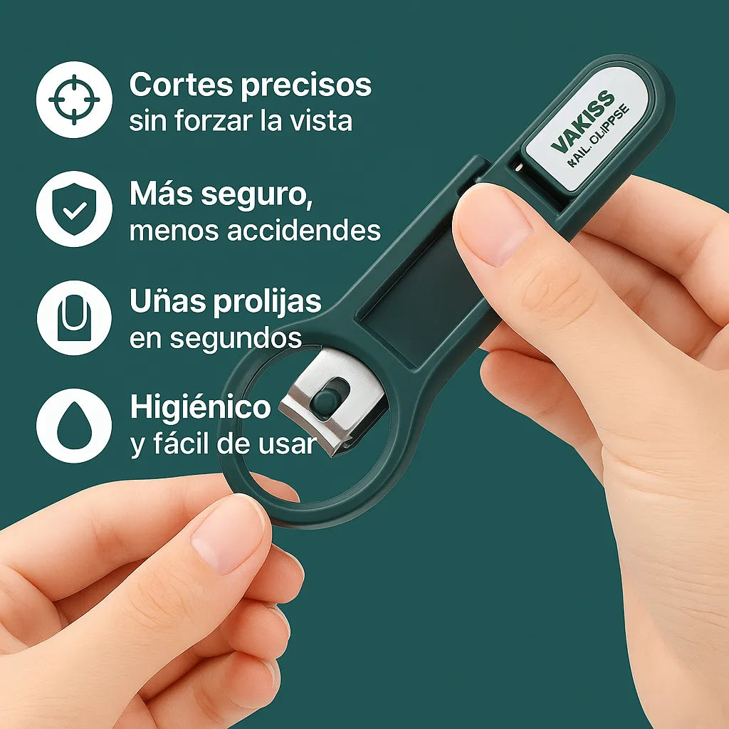 Corta uñas de Precisión con Lupa